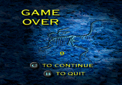 The Lost World: Jurassic Park - Screenshot - Game Over (World) - 640x448