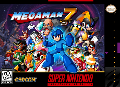 Mega Man 7 Refit - Fanart - Box - Front (North America) - 2368x1728