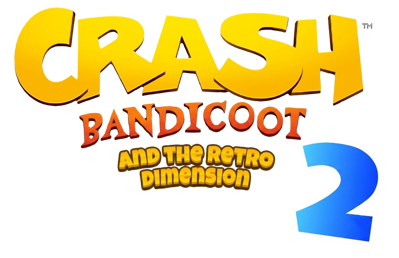 Crash Bandicoot and the Retro Dimension 2: The Crystal Hunt - Clear Logo (World) - 1024x662