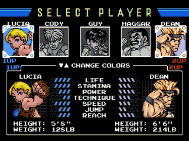 Mighty Final Fight Forever (DreamBOR Edition) - Screenshot - Game Select (World) - 960x720