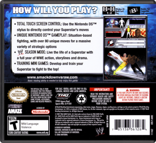 WWE SmackDown vs. Raw 2008 - Box - Back - Reconstructed (North America) - 774x708