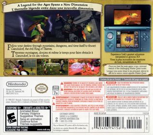 The Legend of Zelda: Ocarina of Time 3D - Box - Back (Canada) - 905x800