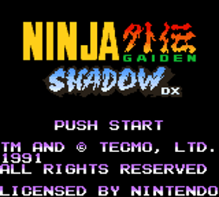 Ninja Gaiden Shadow DX - Screenshot - Game Title (World) - 160x144