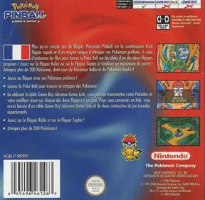 Pokémon Pinball: Ruby & Sapphire - Box - Back (France) - 640x624