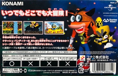 Crash Bandicoot: The Huge Adventure - Box - Back (Japan) - 1139x739