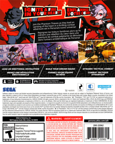 Persona 5 Tactica - Box - Back (North America) - 1000x1247