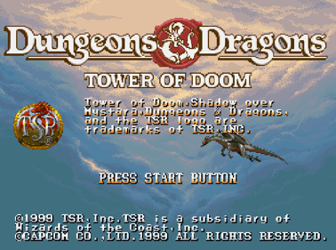 Dungeons & Dragons Collection: Tower of Doom - Screenshot - Game Title (World) - 603x448