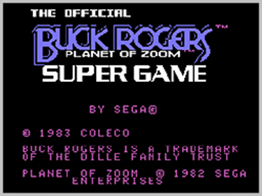 Buck Rogers Super Game - Screenshot - Game Title (World) - 256x192