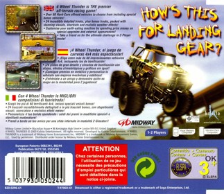 4 Wheel Thunder - Box - Back (Europe) - 1611x1399