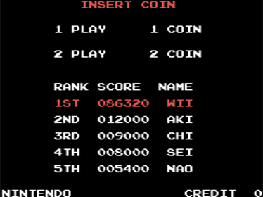 Mario Bros. - Screenshot - High Scores (World) - 256x192