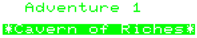 Adventure 1: Cavern of Riches - Clear Logo (North America) - 1280x247