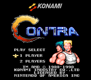 Contra & Super C - Screenshot - Game Title (North America) - 256x224