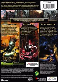 The Elder Scrolls III: Morrowind: Game of the Year Edition - Box - Back (Germany) - 564x800