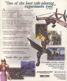 Final Fantasy VII - Box - Back (North America) - 669x800
