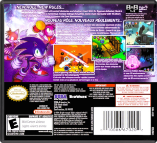 Sonic Chronicles: The Dark Brotherhood - Box - Back - Reconstructed (Canada) - 774x708