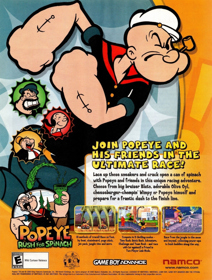 Popeye: Rush for Spinach - Advertisement Flyer - Front (North America) - 1174x1553