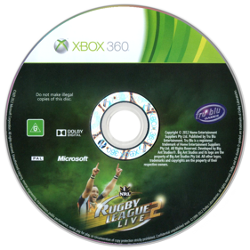 Rugby League Live 2 - Disc (Australia) - 900x900