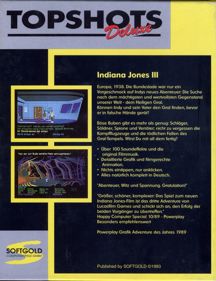 Indiana Jones and the Last Crusade: The Graphic Adventure - Box - Back (Germany) - 616x800