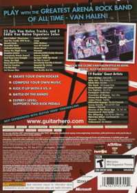 Guitar Hero: Van Halen - Box - Back (North America) - 472x665