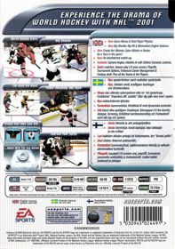 NHL 2001 - Box - Back (Europe) - 562x800