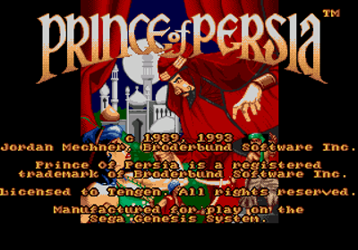 Prince of Persia - Screenshot - Game Title (North America) - 320x224