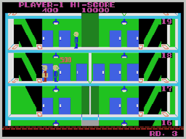 Elevator Action (Sega) - Screenshot - Gameplay (World) - 256x192