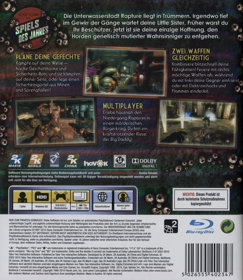 BioShock 2 - Box - Back (Germany) - 1200x1385