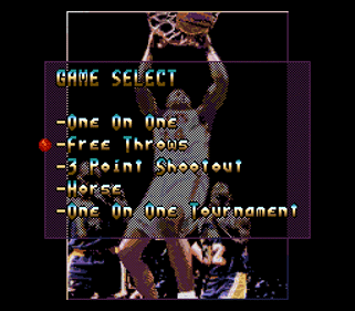 NBA All-Star Challenge - Screenshot - Game Select (World) - 256x224