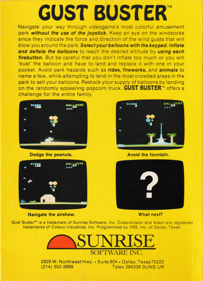 Gust Buster - Box - Back (North America) - 1651x2284