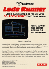 Lode Runner - Box - Back (World) - 1056x1489