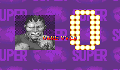 Super Street Fighter II Turbo - Screenshot - Game Over (World) - 384x224