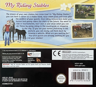 Horse & Foal: My Riding Stables - Box - Back (Europe) - 1134x1022