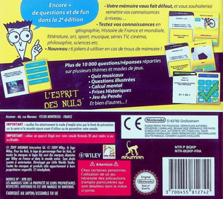 La Culture Generale pour les Nuls: 2e Edition - Box - Back (France) - 1234x1097