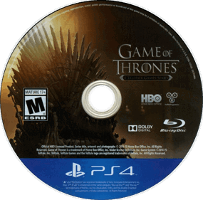 Game of Thrones: A Telltale Games Series - Disc (North America) - 763x752
