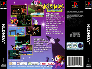 Klonoa: Door to Phantomile - Box - Back (Spain) - 1925x1447