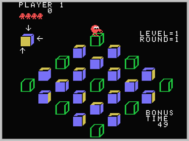 Q*bert's Qubes - Screenshot - Gameplay (North America) - 256x192