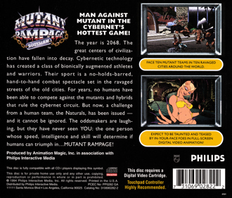 Mutant Rampage: Bodyslam - Box - Back (North America) - 1637x1392
