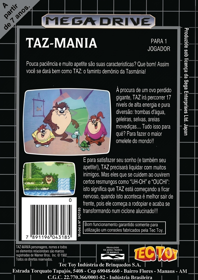 Taz Mania - Box - Back (Brazil) - 864x1222