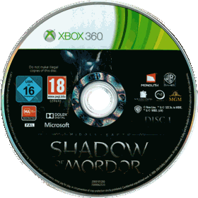 Middle-Earth: Shadow of Mordor - Disc (Europe) - 2849x2854