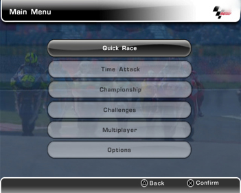 MotoGP 07 - Screenshot - Game Select (World) - 640x512