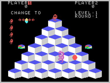 Q*bert - Screenshot - Gameplay (World) - 256x192