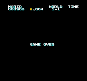 Vs. Super Mario Bros. - Screenshot - Game Over (World) - 256x240