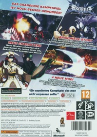 BlazBlue: Continuum Shift - Box - Back (Germany) - 1000x1410