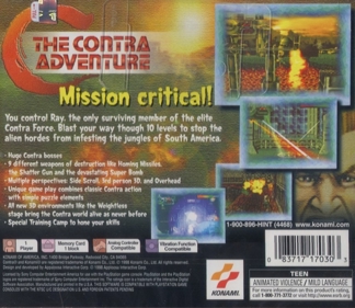 C: The Contra Adventure - Box - Back (North America) - 868x752