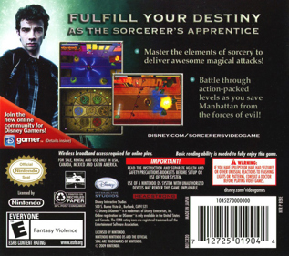 The Sorcerer's Apprentice - Box - Back (North America) - 768x680