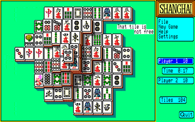 Shanghai (1987) - Screenshot - Gameplay (Japan) - 640x400