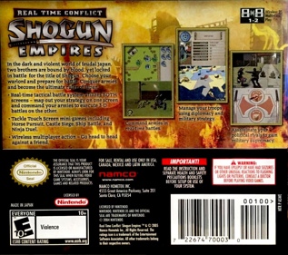Real Time Conflict: Shogun Empires - Box - Back (North America) - 1077x953