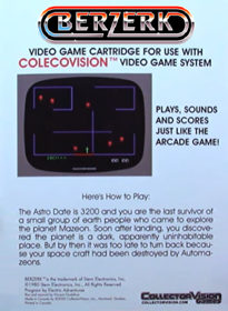 Berzerk - Box - Back (World) - 497x680