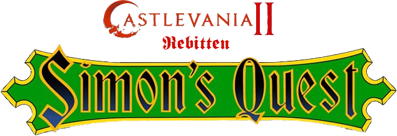 Castlevania II: Simon's Quest Rebitten - Clear Logo (World) - 634x217