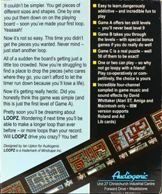 Loopz - Box - Back (Europe) - 932x1120